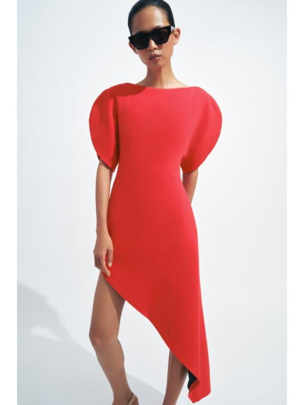 ZARA ZW COLLECTION ASYMMETRIC MIDI DRESS